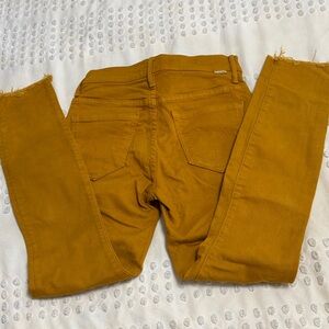 MOTHER Mustard Ankle Jeans